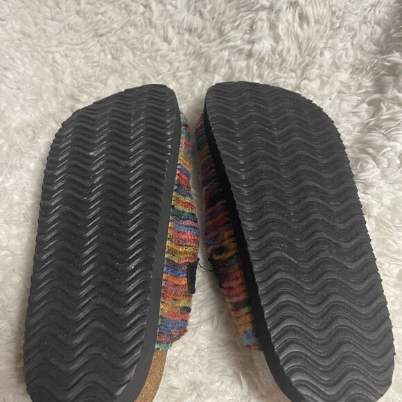 Rocket Dog fabric multi color Striped Clogs with Buckle accent SZ9 - Picture 8 of 9